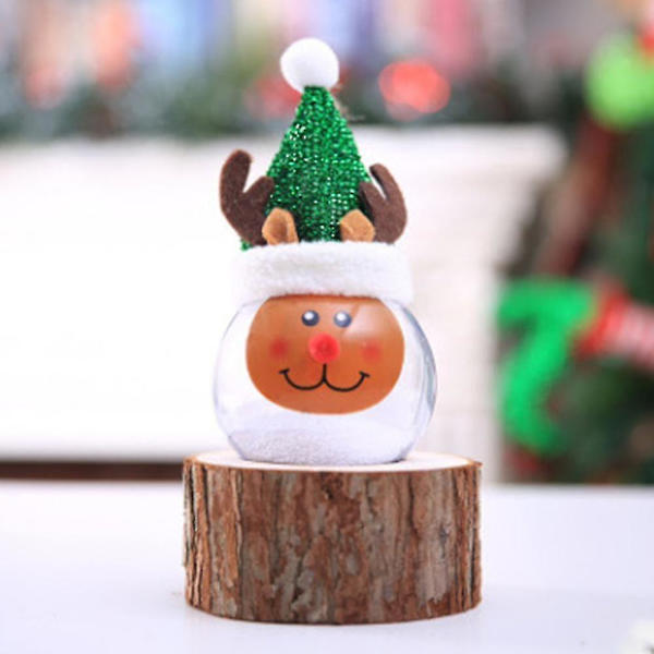 Jultomte Bollpynt Julhängande Boll Med Ljus Julgranspynt-Juldekorationer (1 st, Varm Färg)