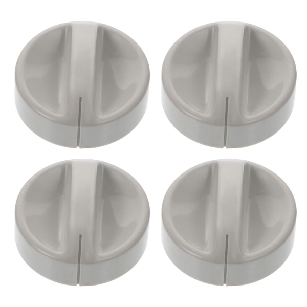 4 stk Metallknapper Ovnknapp Ovnutskiftingsdeler Mikrobølgeovnknapper Utskiftning Gasskomfyrknapper Hvit White