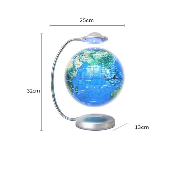 Kelluva maapallo, 3D-kierto LED-magneettisella levitaatiopallolla, kelluva maailmankartta oppimiseen ja koulutukseen, kodin työpöydän koristelu, luova lahja joulukuu