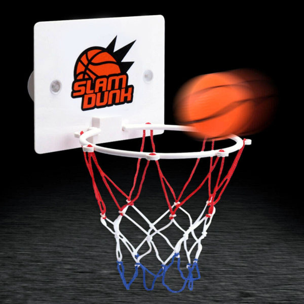 4 stycken Mini Basketbollkorg Mini Basketbollset Inomhus Basketbollkorg Leksak Dunkspel Väggmonterad för Kontor Skrivbord Badrum