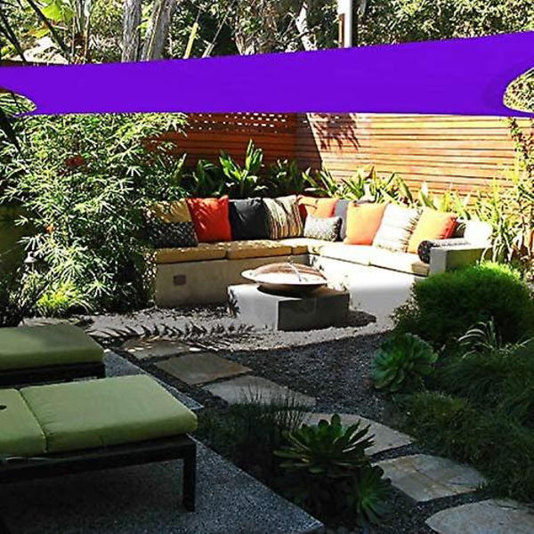 Vattentät Solsegel UV-Blocker Solskydd Patio Likbent Triangel Stickad Block Tyg Pergola Carport Markis 2x4 Lila 2x4 Purple