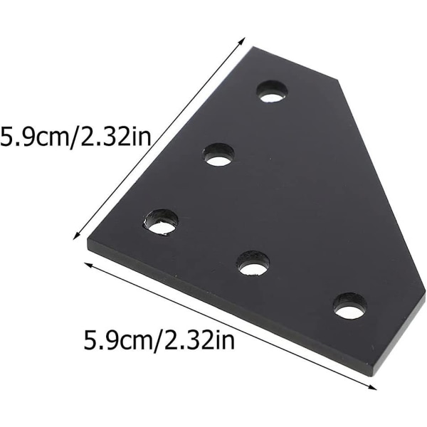 Hullbrett L Vinkelforbindelse for Legering Hjørneforbindelse Tilkoblingsspor Gradplass Ekstrudering - Hull Aluminium Skriverramme Stripe Utenfor Brakettform Sha