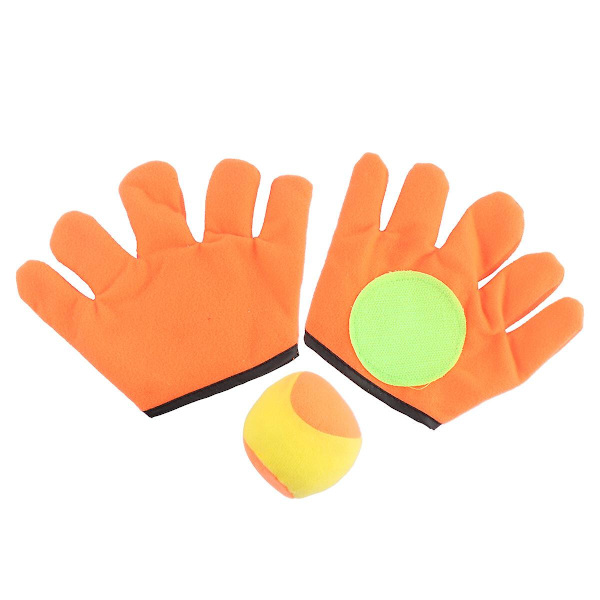 Utomhus Leksaker Barn Magic Ball Handskar Fånga Handske Set Racket Fånga Boll Spel Stick Rack Orange 15*19cm Orange 15*19cm