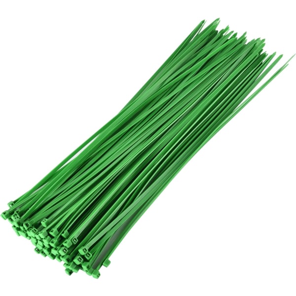 Lynlås pakke med 500-12'' grønne kraftige kabelbindere - låsende nylon trådbindere - vejrbestandigt lynlås til kabelstyring
