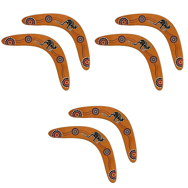 6 st Trä Boomerang Flygande V-formad Manöver Dart Utomhus Flygande Leksak6 st 28X6cm 6 pcs 36X6cm