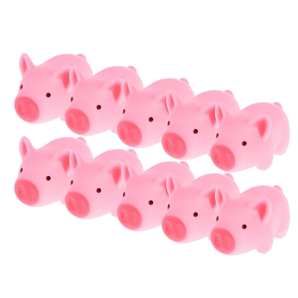 10 stk Badelegetøj Babylegetøj Gris Legetøj Badekar Legetøj Børn Badevand Legetøj Sprøjte Gris Legetøj Pink Pink