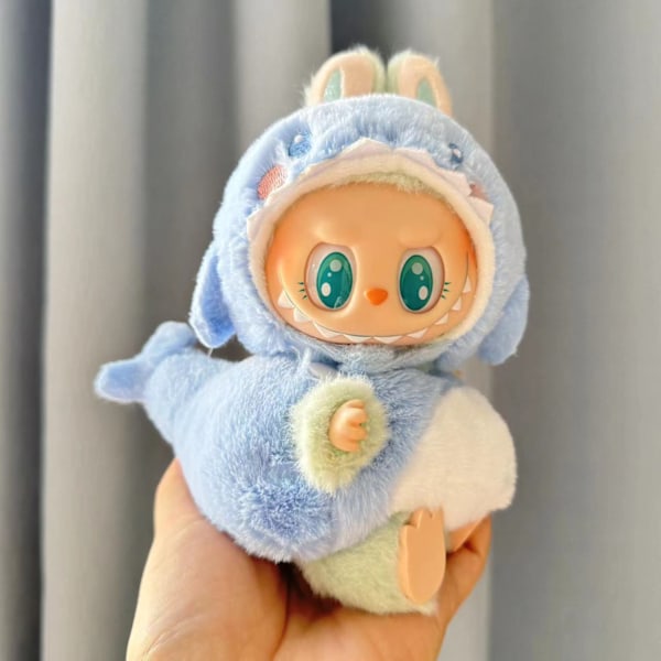 /RYI/Labubu Vauvan Vaatteet Setti Ensimmäisen ja Toisen Sukupolven Vinyylinukke Tarvikkeet 15-17cm Pehmeä Hai Hirvi Mehiläinen Lelu Tyyli shark cloth only one size