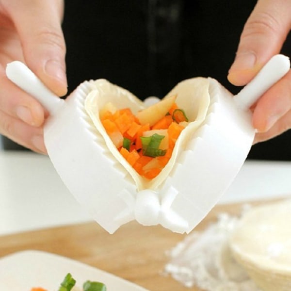 Raviolipressar (1 förpackning), Vit Manuell Dumplingtillverkare Verktyg Plastform för Snabb Tillverkning av Dumplings