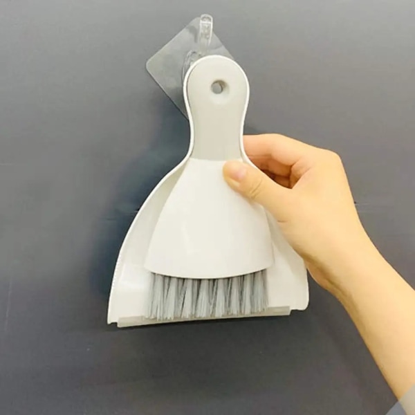 Mini støvbrett og kost rengjøringssett Miniatyr kost og støvbrett Liten bærbar hånd Multifunksjonell rengjøringskombinasjonsverktøy for bord