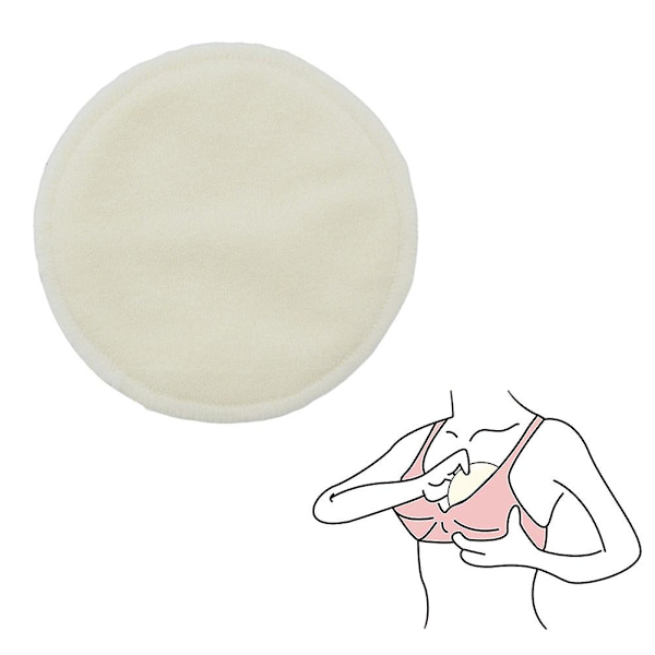 10 stk. Brystpude Vaskbar Mor Åndbar Bambusfiber Brystpude Lækagesikker Genanvendelig Brystpude (beige)Beige1 Beige 10Pcs