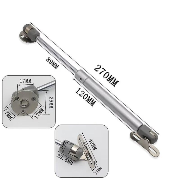 2 st Hydraulisk Dämpare Dörr Skåp Kök Möbler Fällbart Bord Fjäder Gasfjäder Stöd För Möbellyftskåp Möbel Pneumatisk Stödstång