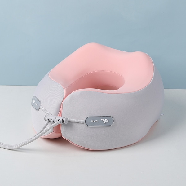 Memory Foam Resekudde Långsam Återhämtning U-formad Nackkudde*ryy Pink