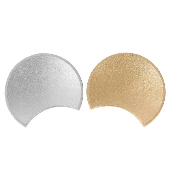 2 stk. Halvmåneformet Spisepindestøtte Kreativ Spisepindsholder Til Hjem Hotel Restaurant (Sølv Og Guld) 3,5x1cm 3.5x1cm