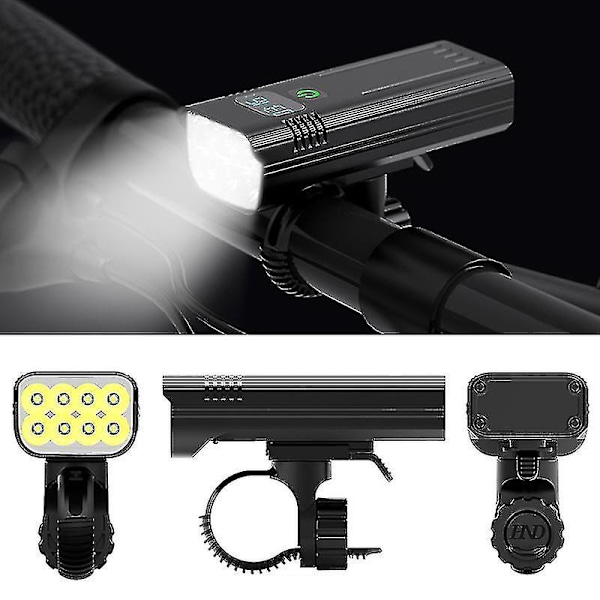 RYI.30 000 Lumenin Pyöränvalo 10 000 mAh USB Ladattava Akku LED Pyörän Etuvalo MTB Vedenpitävä Taskulamppu Ajovalo UUSI