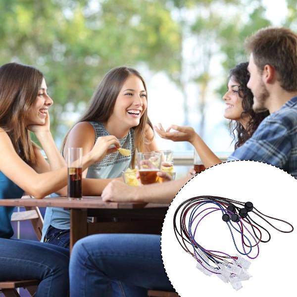Vuxenbibb Hållare Klipp Servett Ringar Set 12 Servetthållare Papperservetter Servettklämma Hållare Röd65X Red 65X0.2 cm