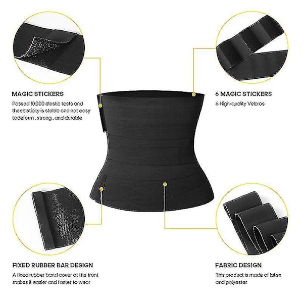 Midjetränare för flickor, Snatch Bandage, Mage Svett Wrap Plus Size Tränings Midjetrimmer för Gym Sport 4 Meter 4 Meters