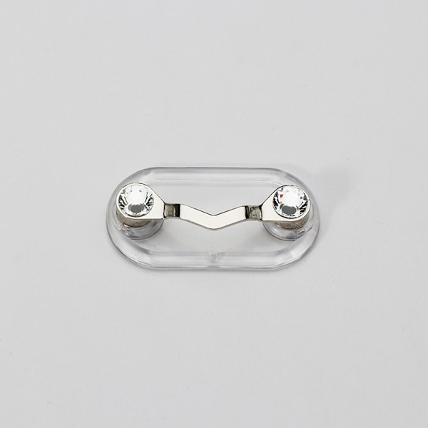Navneskilt, magnet badgeholder, brilleskilt fra (Rustfrit stål med krystaller), Gaver til mor og far