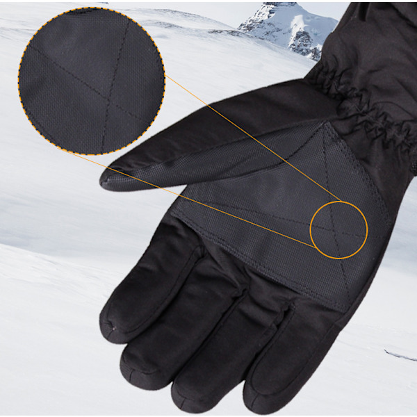 Skihandsker vinter varme handsker mænd og kvinder vinterhandsker plus gule fleecehandsker