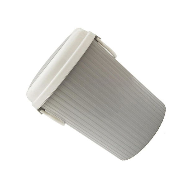 Kreativ Papperskorg Palstic Soptunna Avfallshållare För Hem Kökskontor (Khaki, Small)Grå28.5*21.5cm Grey 28.5*21.5cm