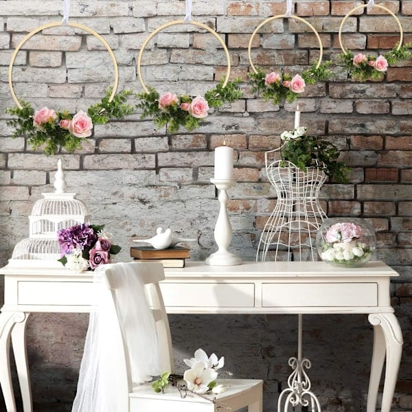 RYI)*8 Bamburingar 4 Storlekar för Macrame Trä Blomsterbågar och Bambu*