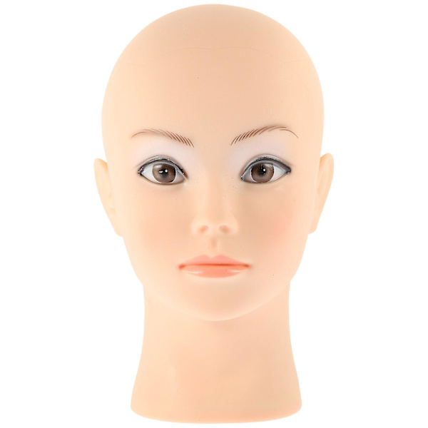 Kosmetologidukkehode Skalle Manikin Hodemodell For Parykker Laging Parykk Visning Hudfarge 26x17cm Complexion 26x17cm