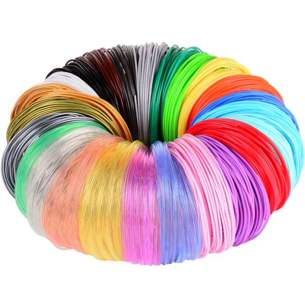 3D-skrivare filament, 30 färger, hög precision diameter filament, varje färg 10 fot,