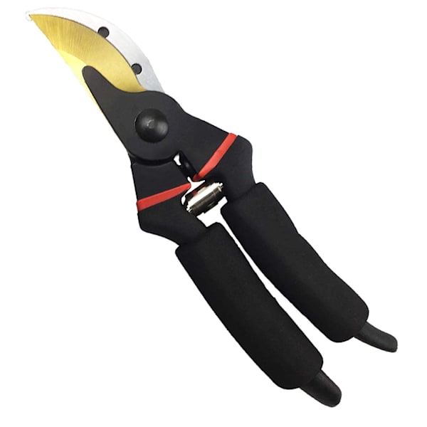 Hagesaks, Beskjæringssaks, Grennsaks, med Sikkerhetslås, Ergonomisk Håndtak