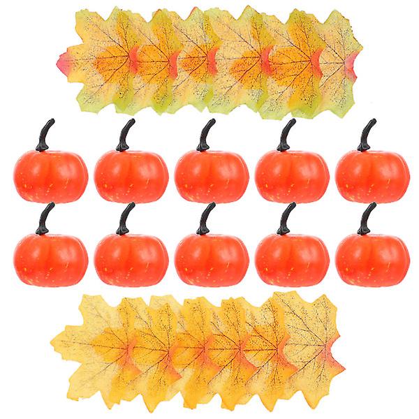 1 Sæt Simulerede Græskarpynt Halloween Lønblade Rekvisitter Halloween Forbrugsvarer Orange 6X6X6CM Orange 6X6X6CM