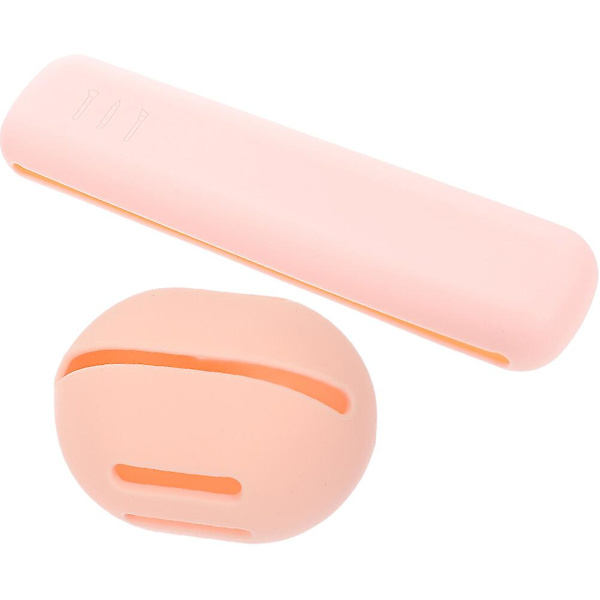 1 kpl Silikoninen Meikkisiveltimenpidike Kannettava Kauneusmunan Laatikko Pölyhöyhenen Säilytyslaatikko Vaaleanpunainen 20X4.8CM Pink 20X4.8CM