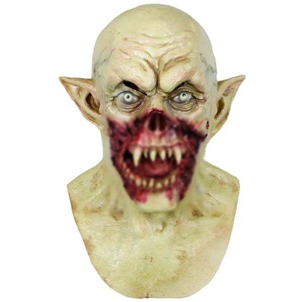 Halloween Läskig Vampyr Mask Latex Horror Ond Monster Krypande Överhuvud Mask Full Huvud Mask Kostym