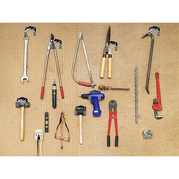 Metallförvaringskrokar, Plåtverktygsställ, Väggmonterat Stål Dubbel U Väggträdgårdsverktygsställ För Garage, Skjul, Lager, Gård, Bänkar (förpackning med 10