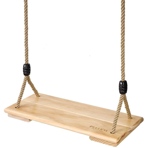Trägunga, Vuxen/barn Garden Board Gunga, för utomhusspel med höjdjusterbart rep, 200 kg