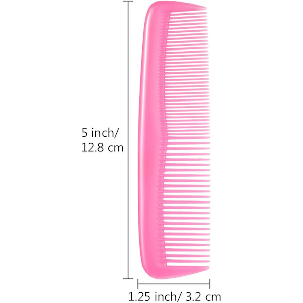 Färgglada hårkammar set för barn kvinnor män färgglad plast fin dressing kam (5set (60st), slumpmässig färg)