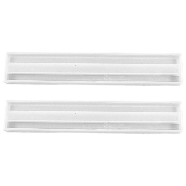 2 st Dekorativa Dominoställ Formar Formar För Dominoställ Silikonform För DiyVit 25,2X4,5X1,6CM White 25.2X4.5X1.6CM