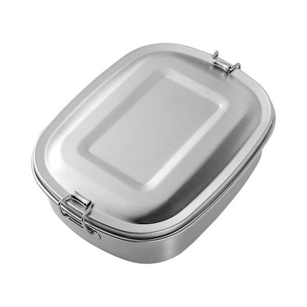650 ml Rostfritt Stål Behållare Enlager Bento Box Utomhus Bento Box Lunchlåda SilverM Silver M