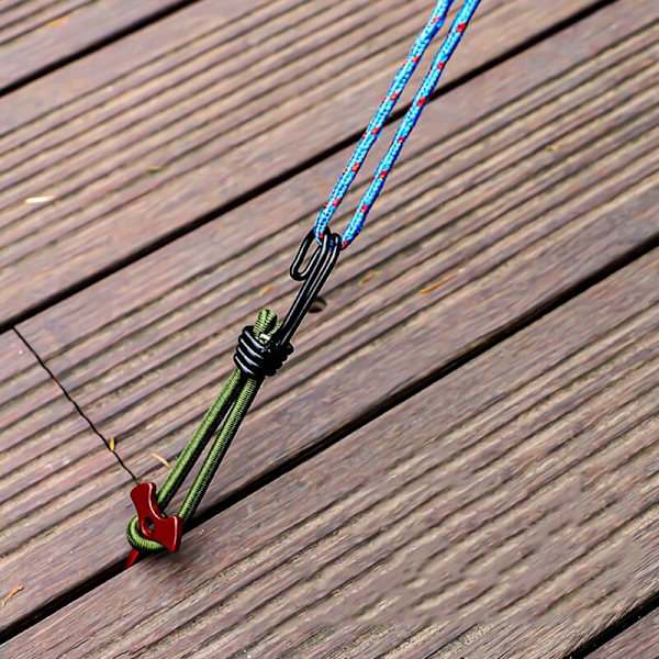 RY-6 stk gummistropper med spiralkroge til telte, presenninger, PVC-bannere, pavilloner, trampoliner, solsejl