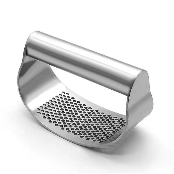 Vitlöks press Crusher Squeezer Masher Rostfritt stål Rocker Peeler (1st, Silver)