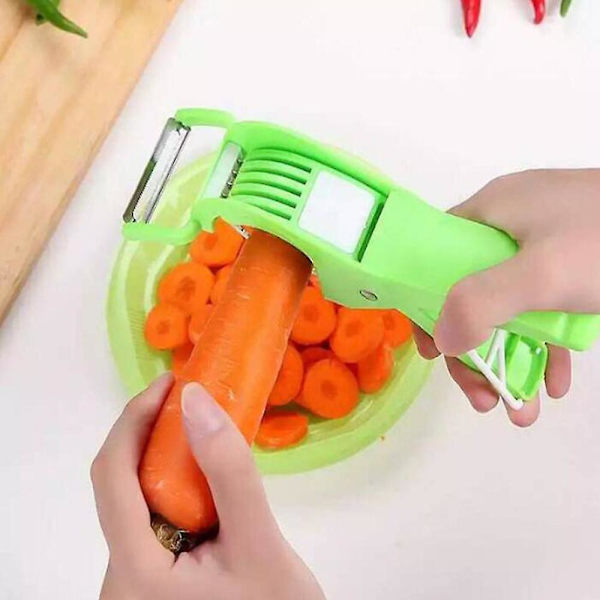 Multikutter med skalare för grönsaker och frukt, extra vass rostfritt stål, Mors Dag-present