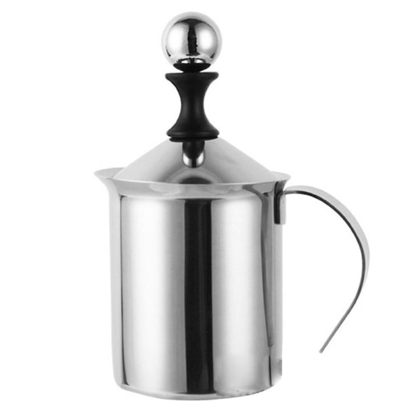 800ml Dobbel Mesh Manuell Melkeskummer Håndpumpe Melkeskummer Håndholdt Melkeskumming Kanne For Cappuccions Kaffe