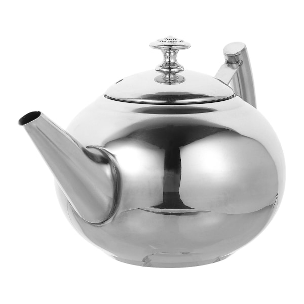 Coffee Kettle Large Capacity Strainer Tea Pot Stainless Steel Tea Pot For HomeSilver21.5X13.5X13.5CM