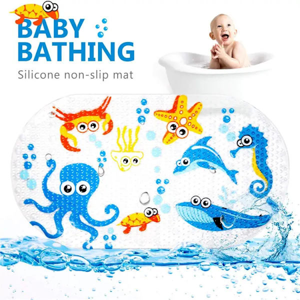 Skridsikker Badekar Matte Baby Badekar Matter Skridsikker Badematte Badeværelsesløber Tegneserie Brusebadspude Brusebad Matter Pude Badematte Badematte