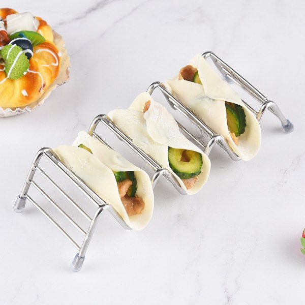 Tortillaholder i rustfritt stål, rustfritt stål bestikk, kan trygt bakes og for oppbevaring av tacos, brød, pannekaker, etc. Passer