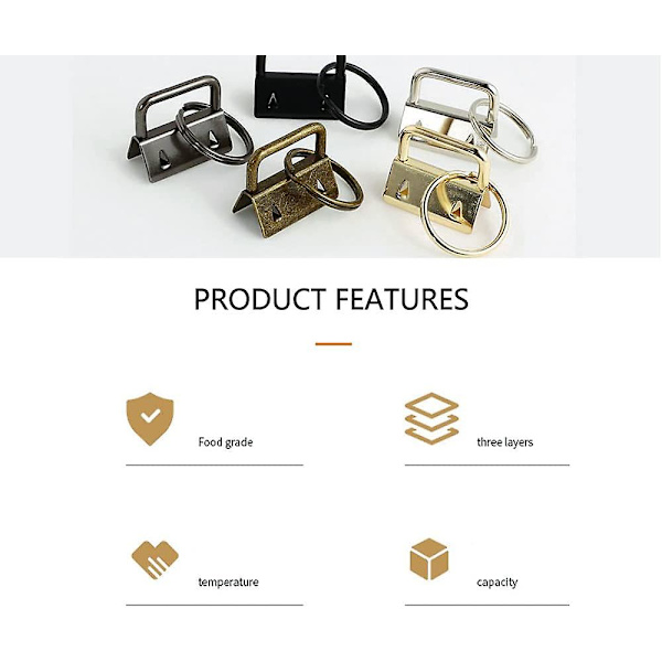 Nøkkelringbeslagsett, nøkkelringtang, nøkkelringbeslag med nøkkelring, for nøkkelringarmbånd klemmebånd stoff DIY-produksjon av maskinvareutstyr (28 stk)