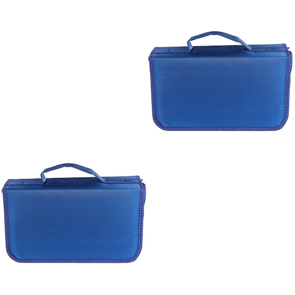 3 stk. Merceriseret Klud 128 stk. Cd Opbevaringspung Stor Kapacitet Håndholdt Cd Taske Mode Cd Tilbehør 2pcs 28.5x16x9.5cm