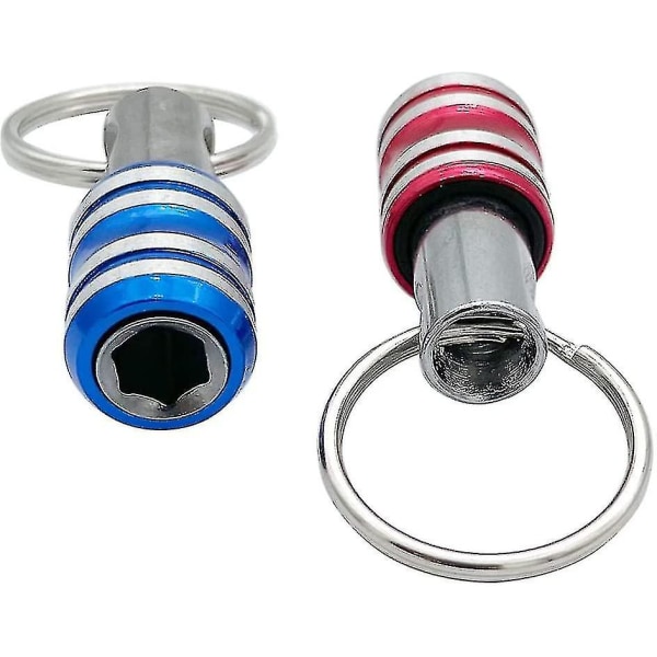 5 st 1/4\" Hex Skaft Nyckelring Del Bitshållare Set Förlängningsstång Snabbväxling Bits Skruv Adapter