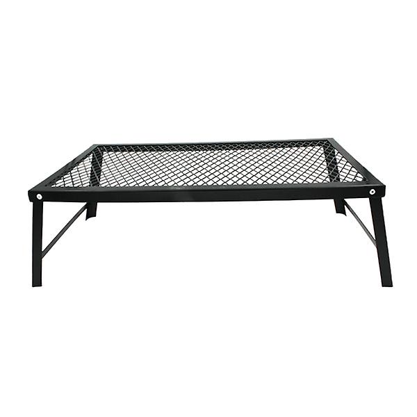 Vikbart bord i järn för camping utomhusaktiviteter, picknick, grillning, nätbord, rostfritt (svart)Svart 50X30 cm Black 50X30 cm