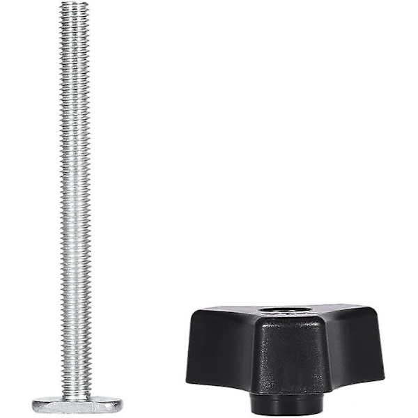 T-skinneklemme, 8mm bunnklemmesett, T-mutter hurtigutløserverktøy for T-spor T-skinne DIY trebearbeiding, 1 pakke