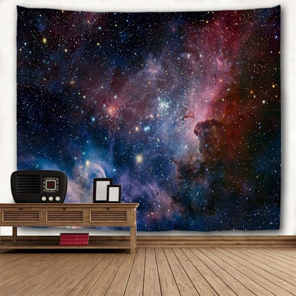 Rymdväggmatta, Universum Galax och Stjärna i Yttre Rymden Väggbonad för Vardagsrum Sovrum Sovsal, 100x75cm