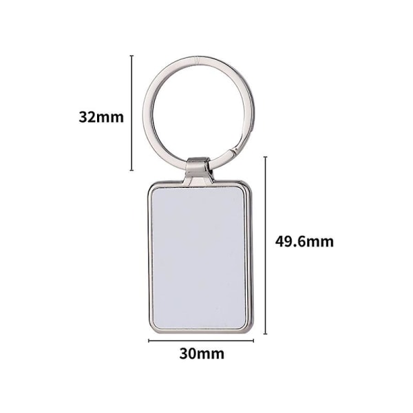 Event Fotoram Termisk Transfer Blank Metall Nyckelring Julklapp Nyckelring Gör-det-själv-tryck A A