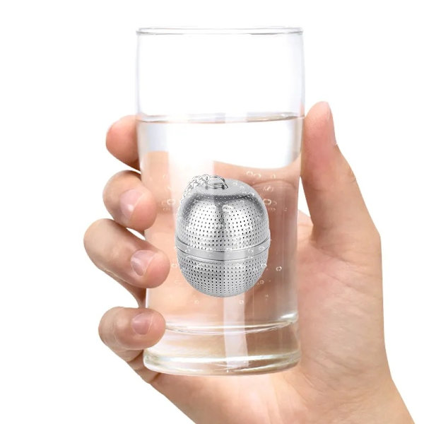 Tesil för Löst Te, Extra Fint Nät Teinfuser för Löst Te, 304 Rostfritt Stål & Uppdaterat Smalt Trådat Lock, Löst